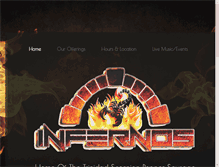 Tablet Screenshot of infernospizzeria.com